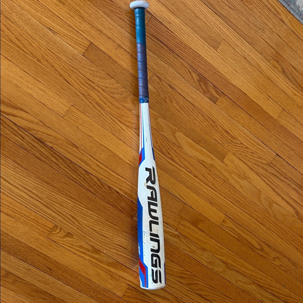 Rawlings Threat 28 inch drop 12 Bat with Blue and Red Highlights - USSSA